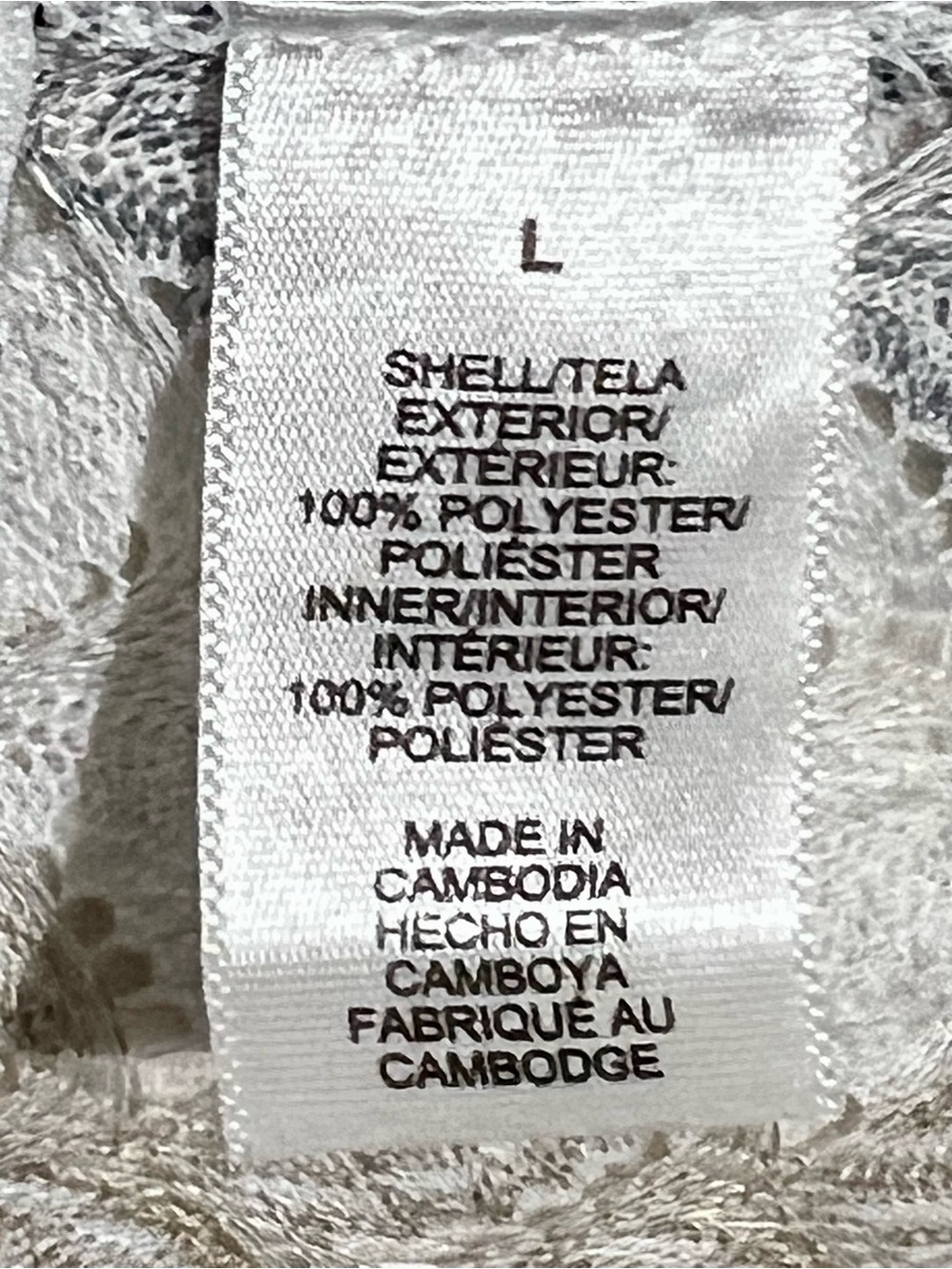 Alfred Dunner striped open-front light cardigan - Gray White Cream - Large - Picture 5 of 5